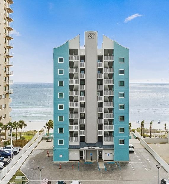 High-rise condo building along Alabama’s Gulf Coast shoreline